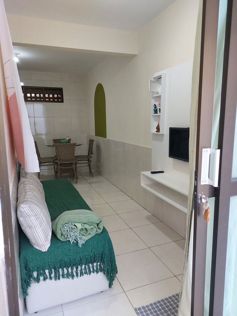 Flat estiloso e confortável no centro