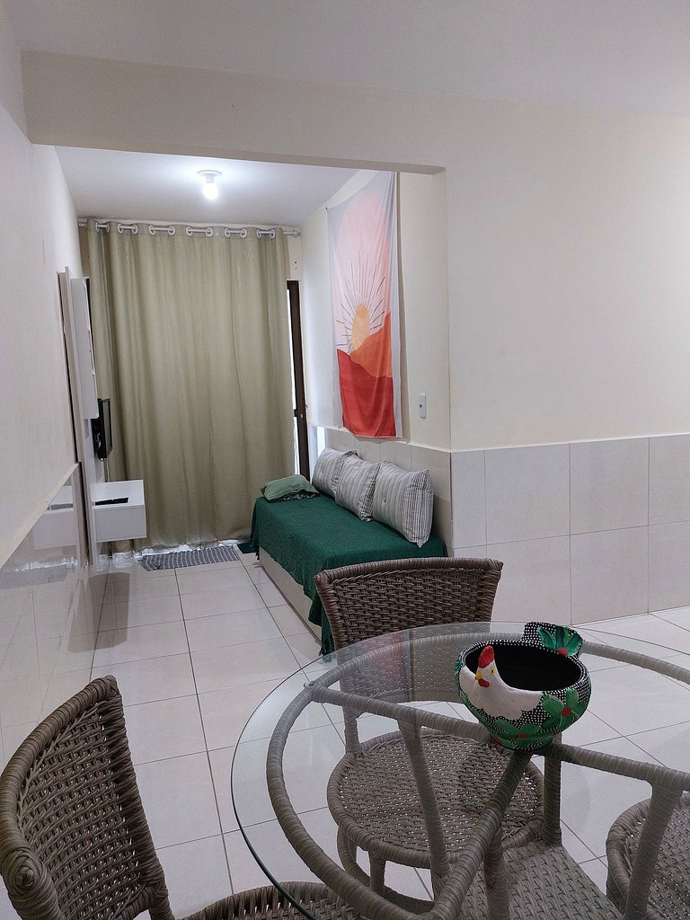 Flat estiloso e confortável no centro