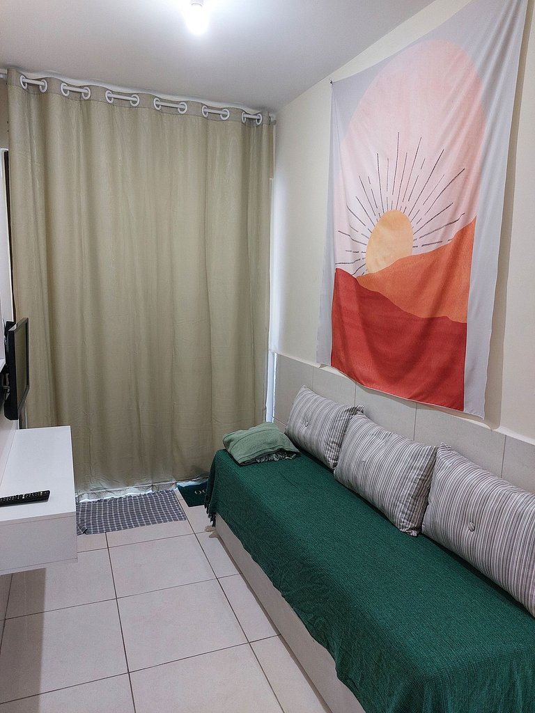 Flat estiloso e confortável no centro