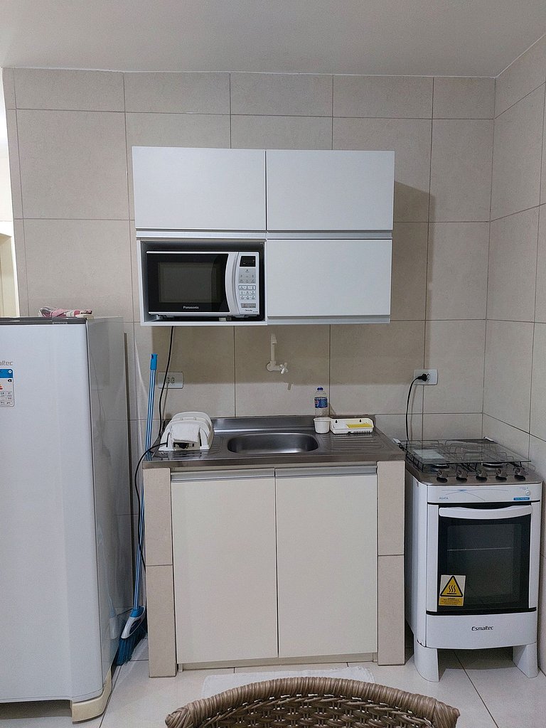 Flat estiloso e confortável no centro