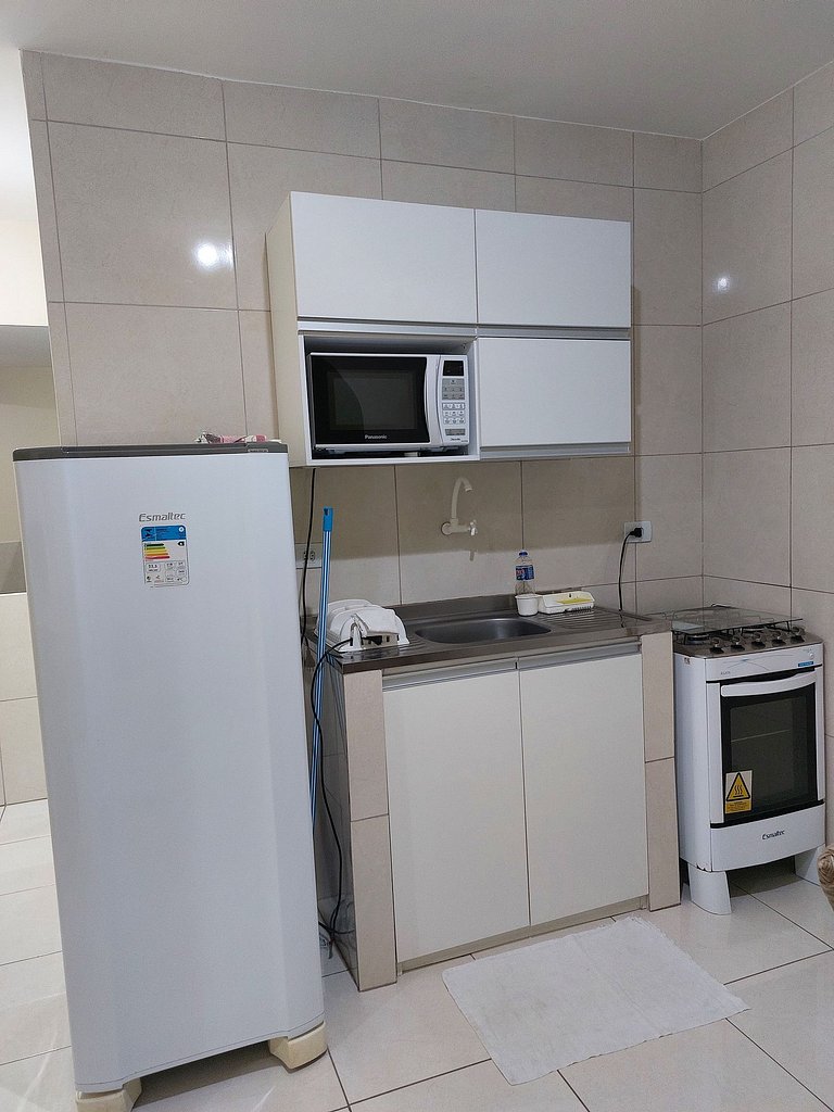 Flat estiloso e confortável no centro