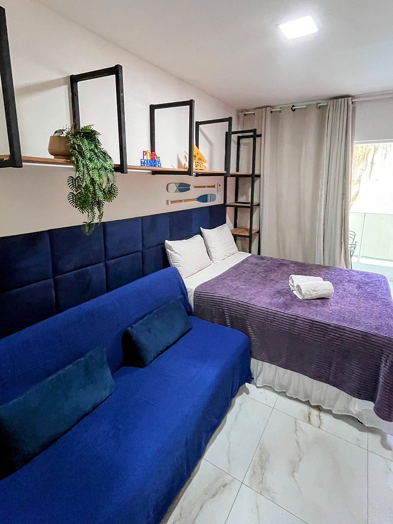 Ambiente confortável com estrutura completa e varanda