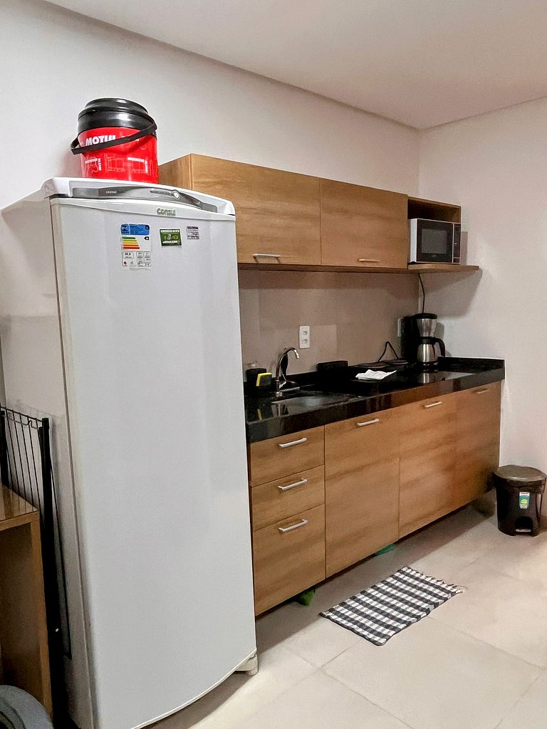 Confortável flat, 1 quarto e piscina no rooftop