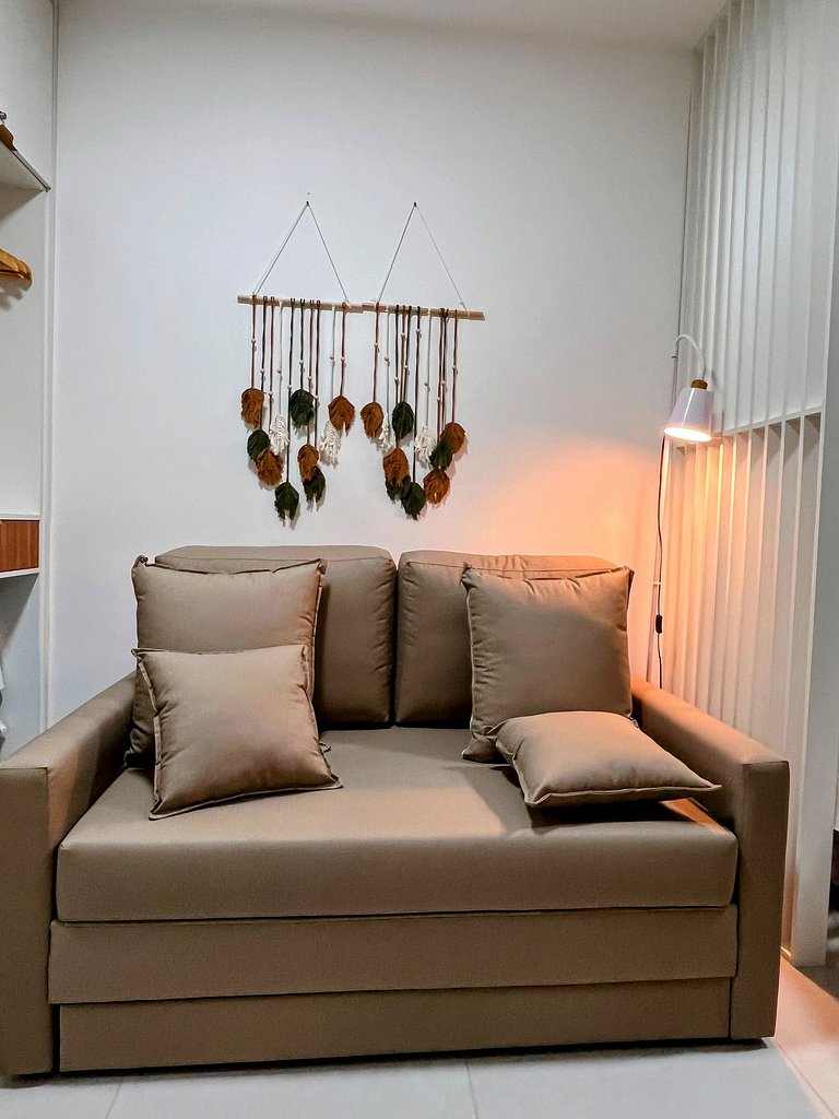 Flat premium com estrutura completa e academia