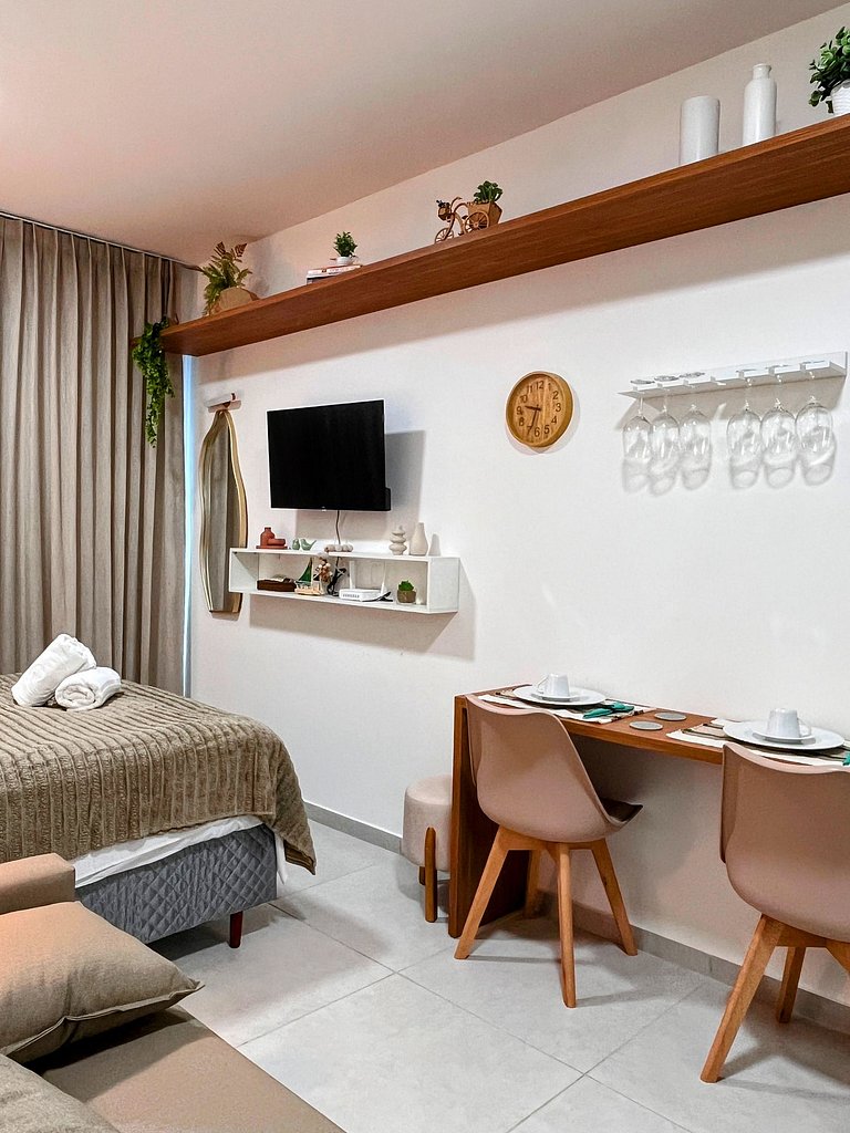 Flat premium com estrutura completa e academia