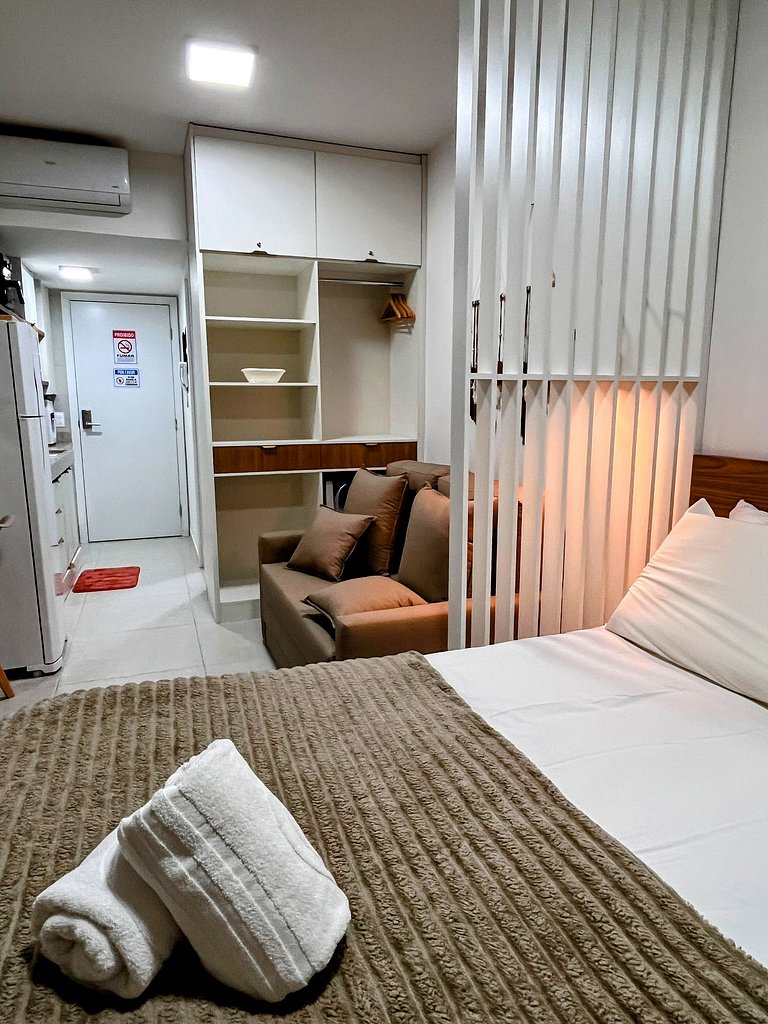Flat premium com estrutura completa e academia