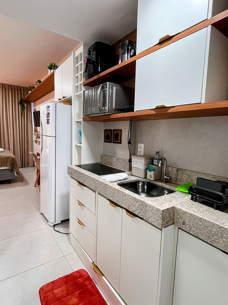 Flat premium com estrutura completa e academia