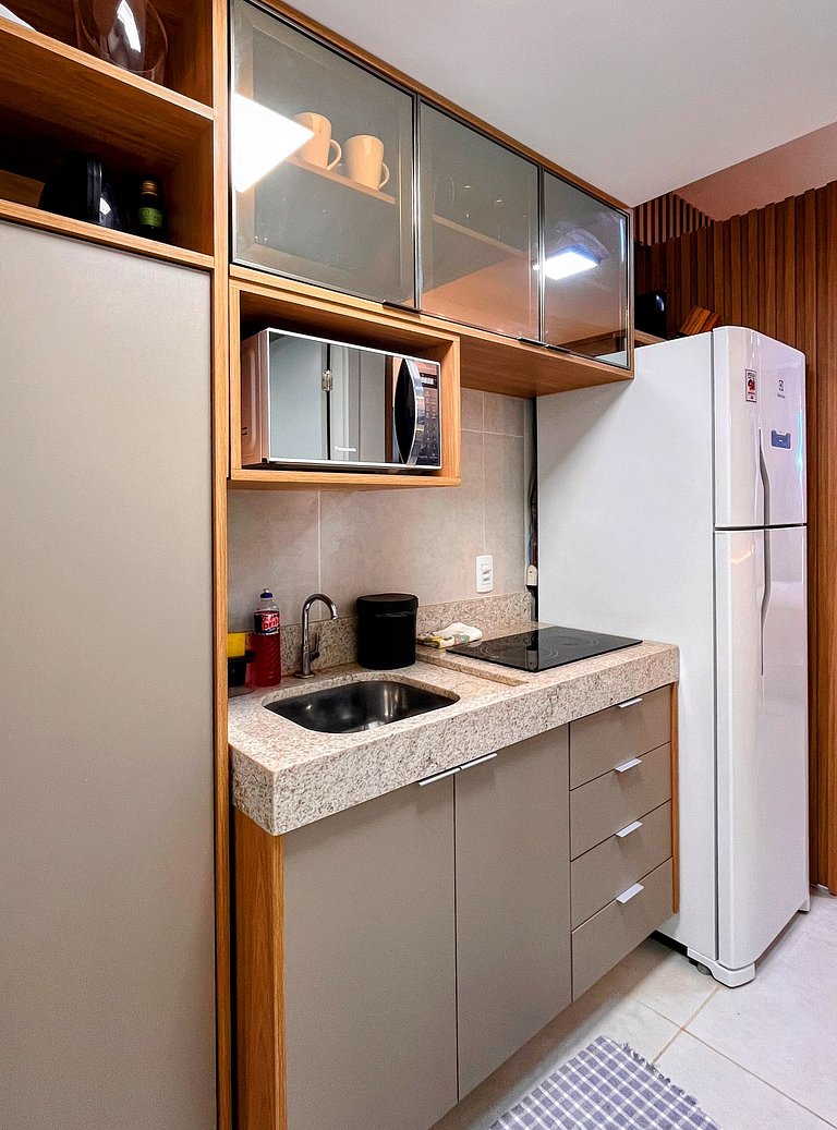Flat premium com estrutura completa e academia