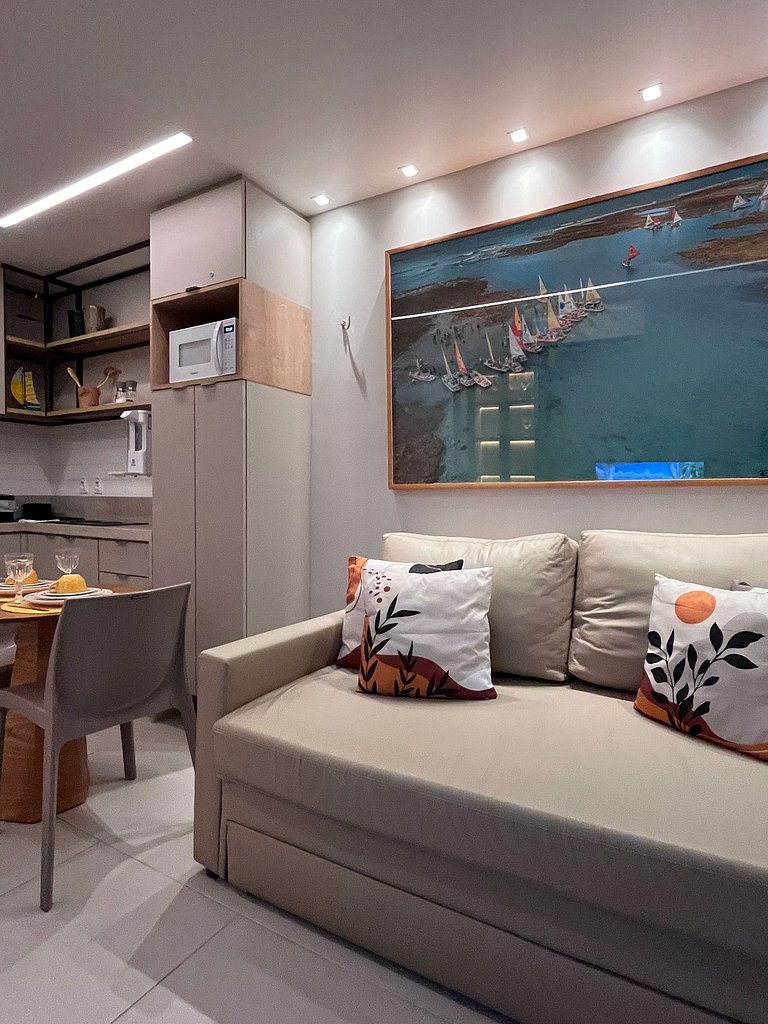 Piscina Privativa | Flat Elegante no Sunny Hall