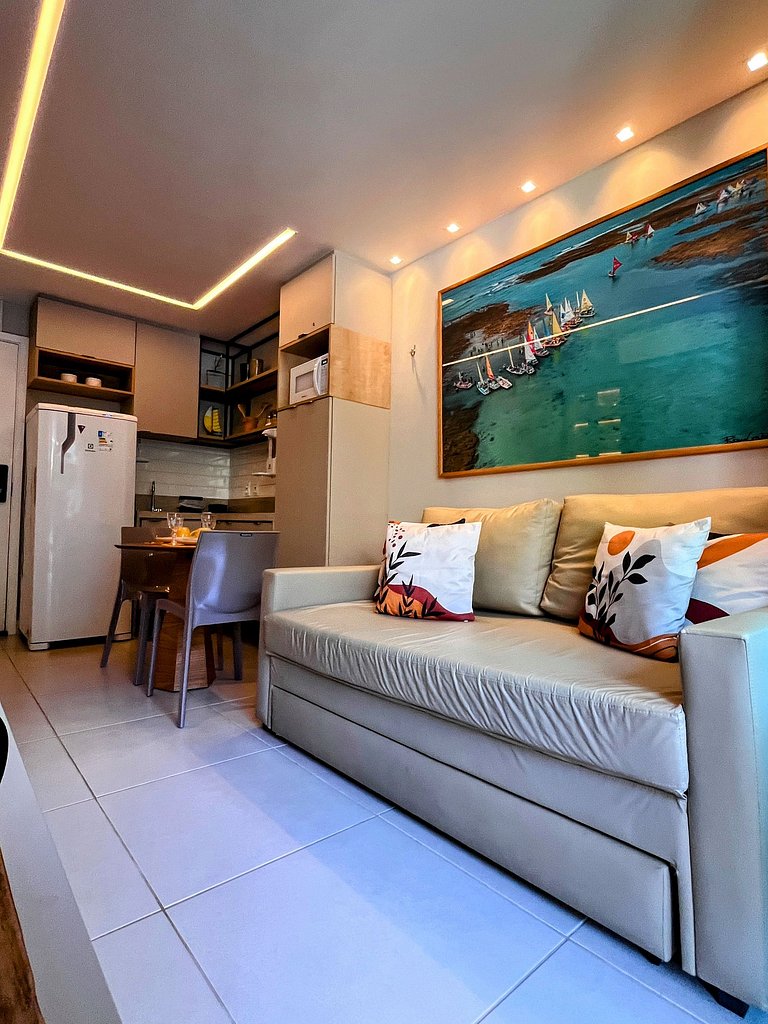 Piscina Privativa | Flat Elegante no Sunny Hall