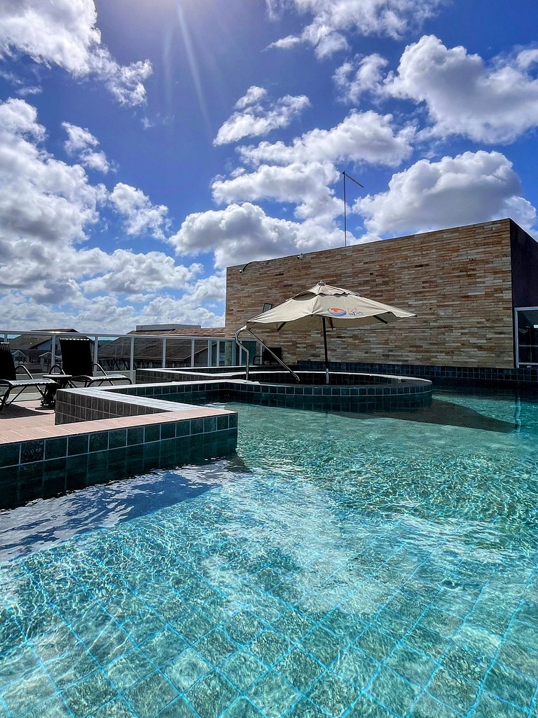 Estúdio com rooftop e piscina em Porto de Galinhas