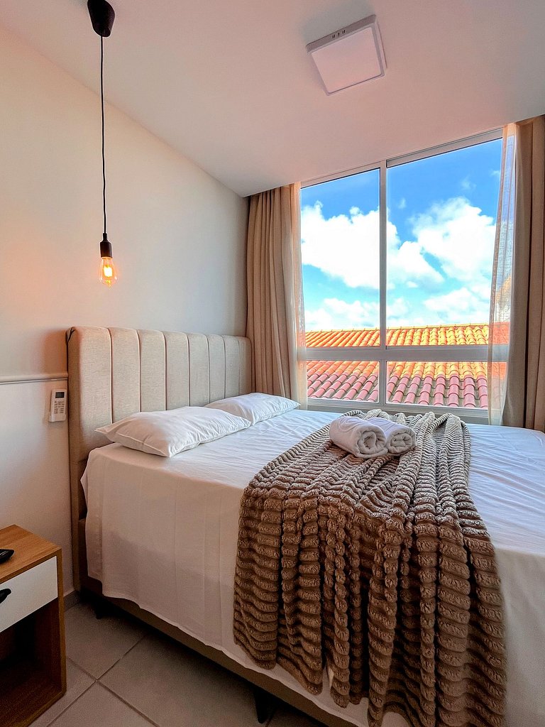 Estúdio com rooftop e piscina em Porto de Galinhas