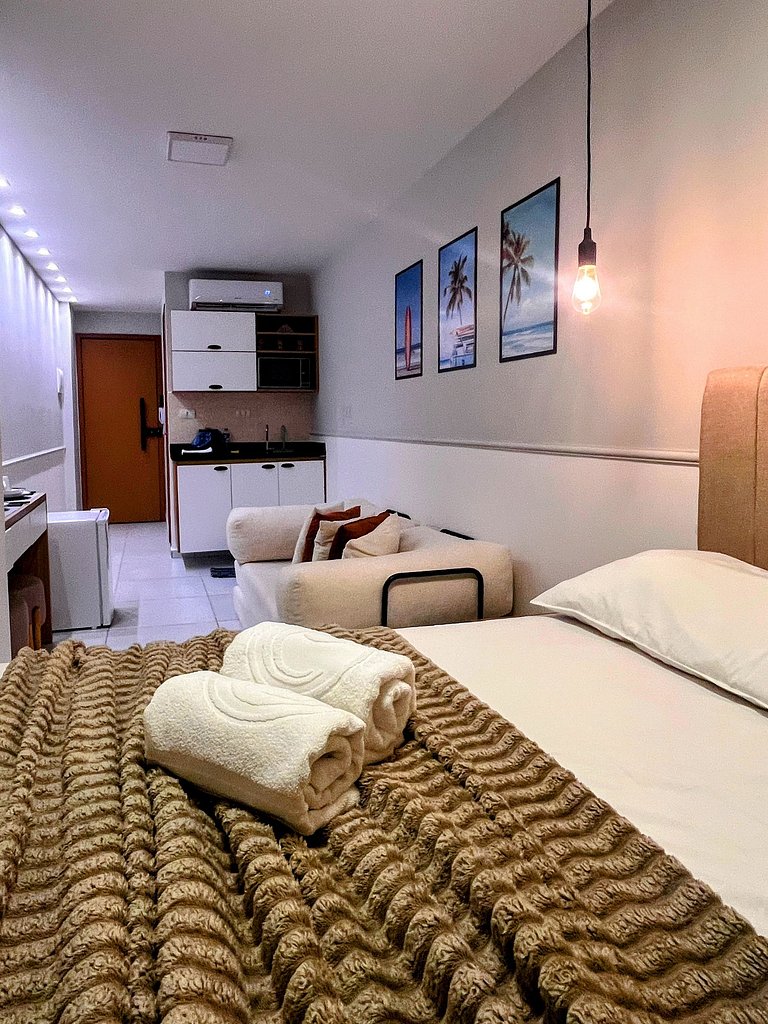 Estúdio com rooftop e piscina em Porto de Galinhas