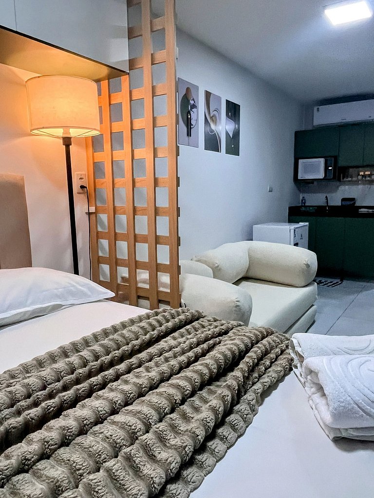 Estúdio com rooftop e piscina em Porto de Galinhas