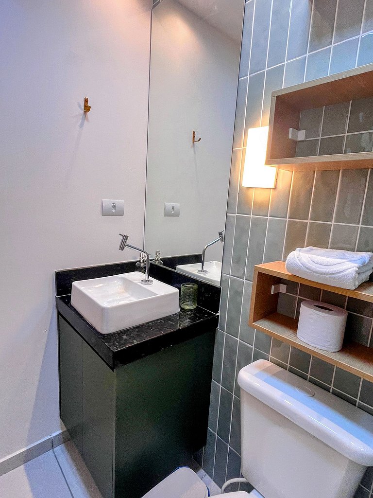 Estúdio com rooftop e piscina em Porto de Galinhas