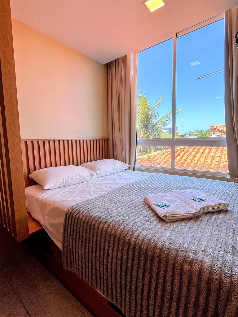 Estúdio com rooftop e piscina em Porto de Galinhas