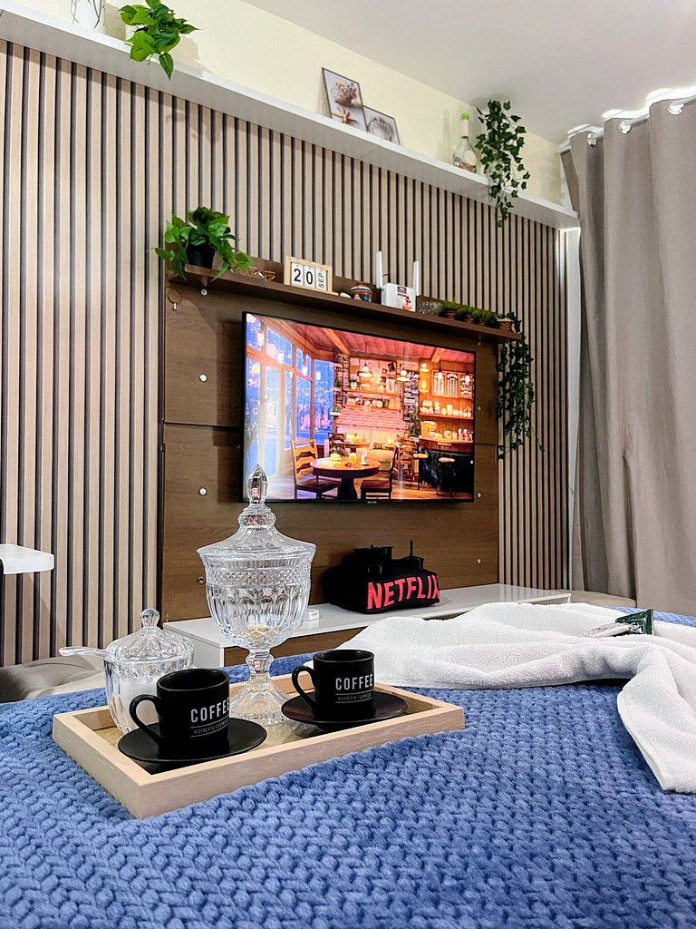 Aconchego com estrutura completa e 100m da praia