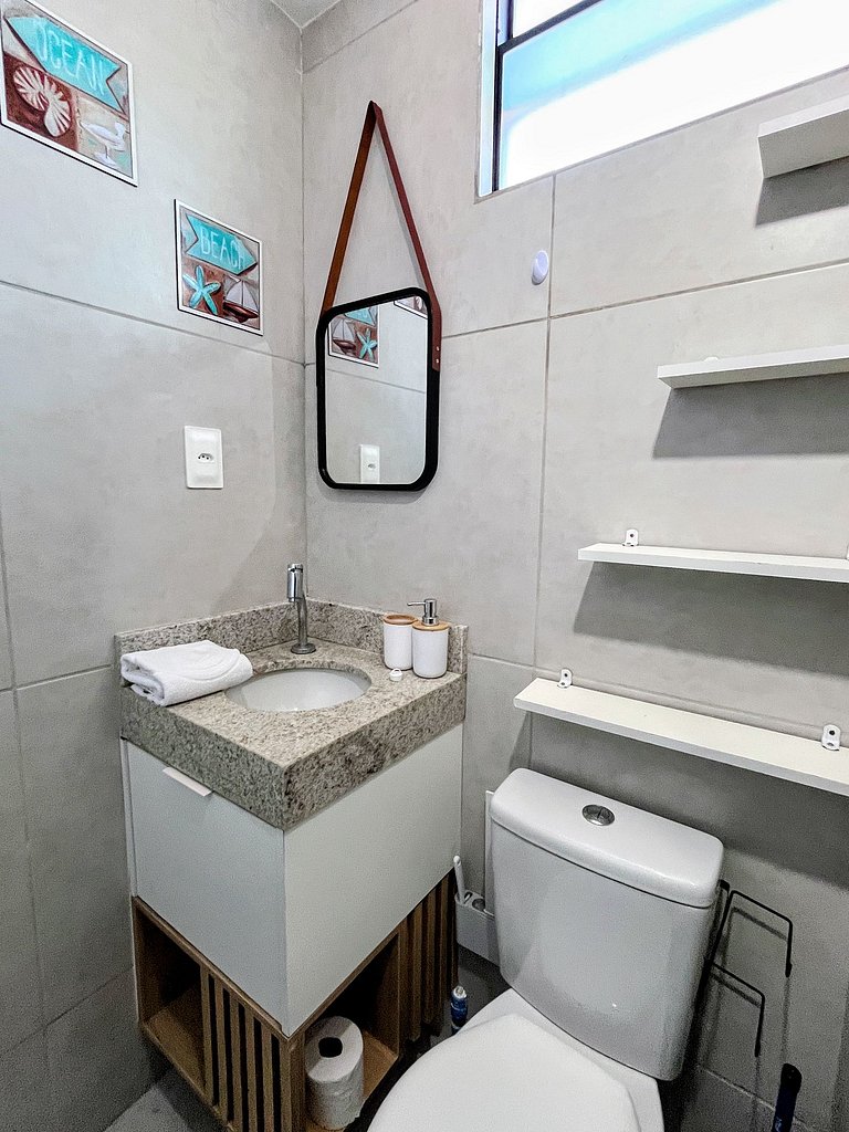 Aconchego com estrutura completa e 100m da praia